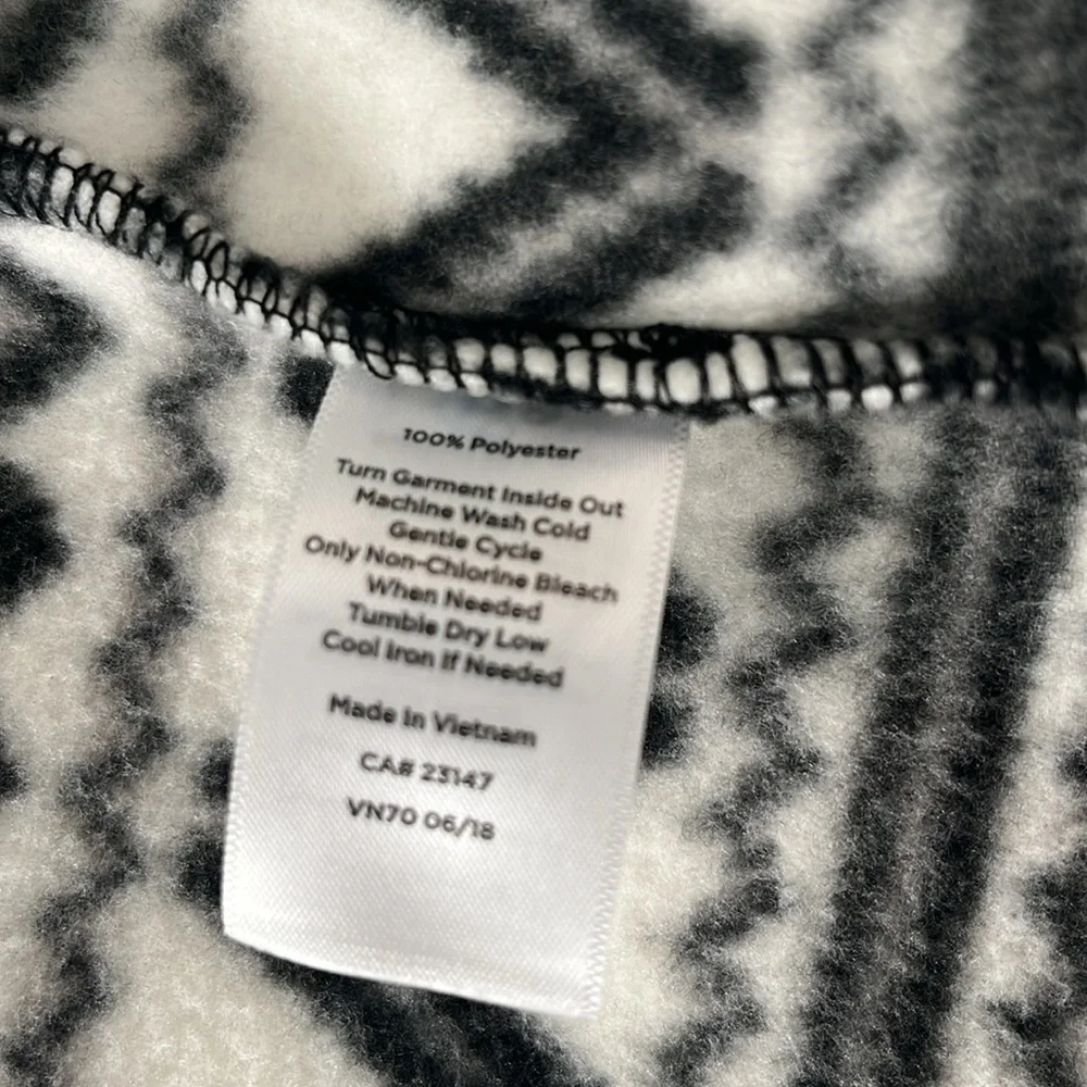 Talbots Geo Fair Isle Polar Fleece Jacket | Size Small | Excellent Condition